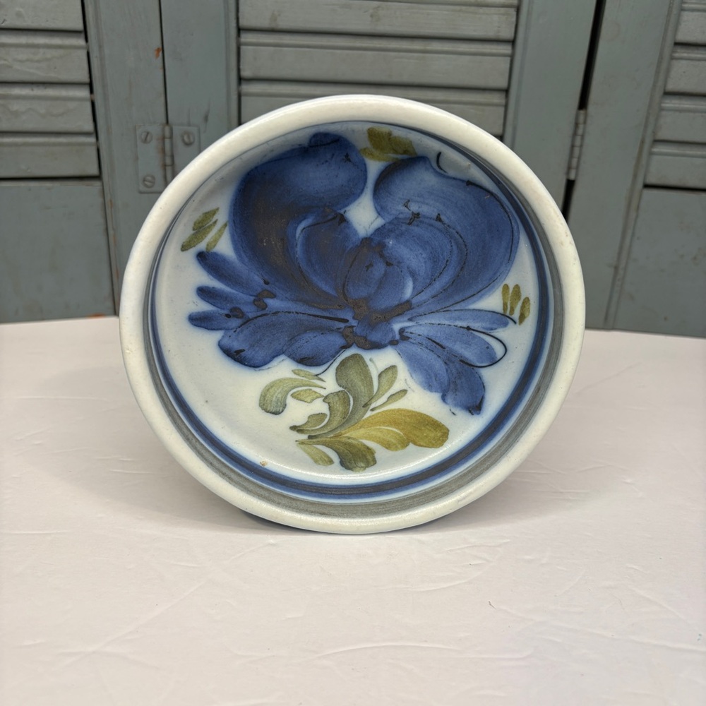 Vintage C. Mallorca Felanitx Blue & Green Hand Painted Pottery Bowl